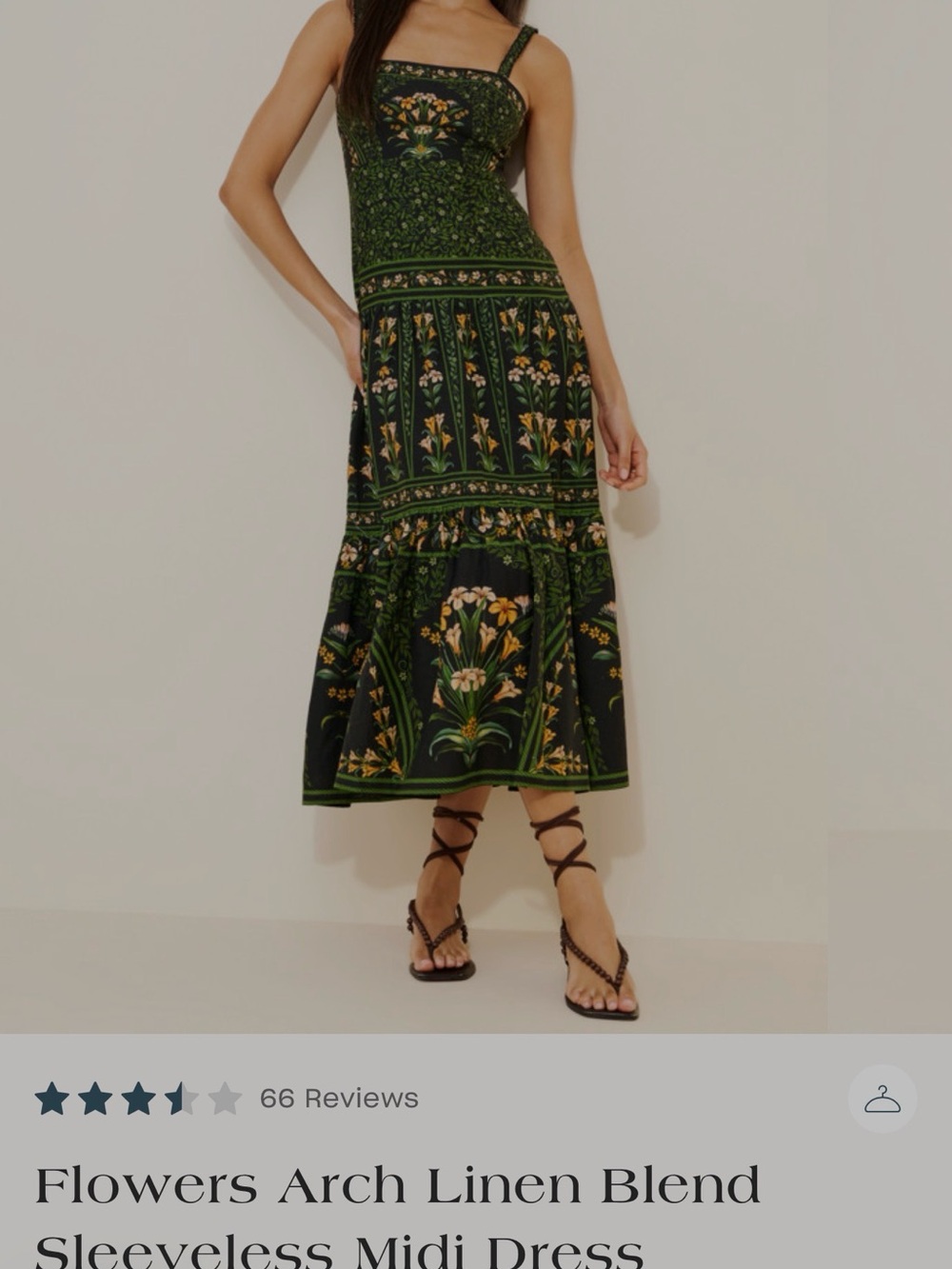 FARM Rio ‘Flowers Arch Linen Blend’ dress NWT